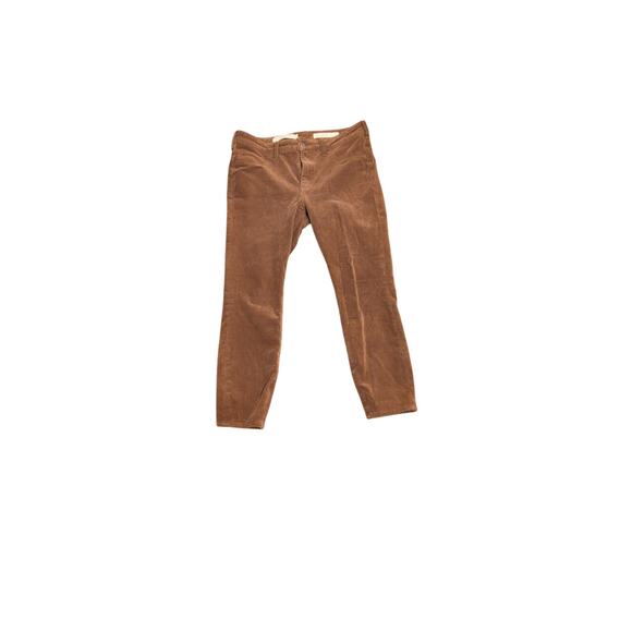 Pilcro and the Letterpress Pants - Pilcro and The Letterpress High-Rise Skinny Corduroy Pants Brown, Size 30 Petite